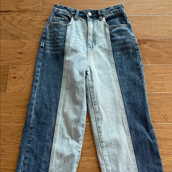 PacSun 90’s Boyfriend Two-Tone Blue Denim Jeans 26 - Picture 2 of 8